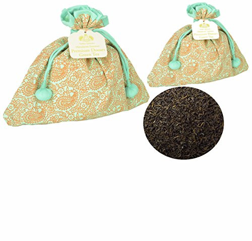 INDIAN SPLENDOR Himalayan Summer - Premium Dooars Green Leaf Tea in Potli Gift Bags - Light and Tangy - 125g/ 4.4oz (63 cups) INDIAN SPLENDOR Himalayan Summer - Premium Dooars Green Leaf Tea in Potli Gift Bags - Light and Tangy - 125g/ 4.4oz (63 cups)