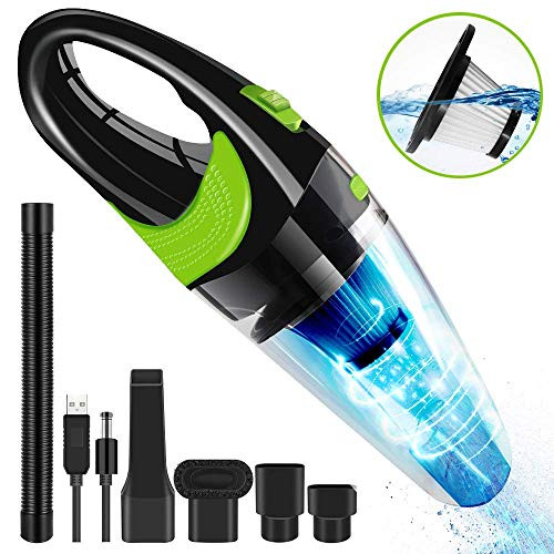 Handheld Vacuum, Cordless Hand Held Wet Dry Vacuum Cleaner with 4Kpa Powerful Suction Portable Hand Car Vac Pet Hair Cleaner