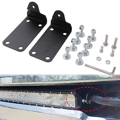 Lonwin Front Lower Hidden Bumper 30 or 40 inch Curved LED Light Bar Mounting Brackets Fits for 2010-2018 Dodge Ram 2500 3500 Models