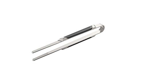 Everdure by Heston Blumenthal Premium Medium Grilling Tweezers: Brushed Stainless Steel, Soft Grip Handle and Lightweight