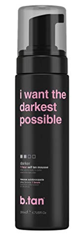 b.tan Self Tan Mousse - I Want The Darkest Tan Possible - Self Tanner For Fast, Dark Tan, 6.7 Fl Oz