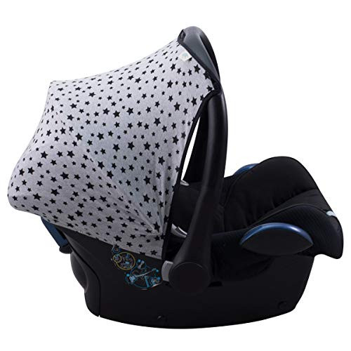 JANABEBE Hood Canopy Compatible with Maxi COSI Cabriofix, Pebble (Black Star)
