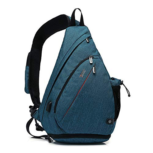 Tudequ Dry Wet Separation Sling Crossbody Chest Bag Backpack Casual Daypack for Men Women Teens