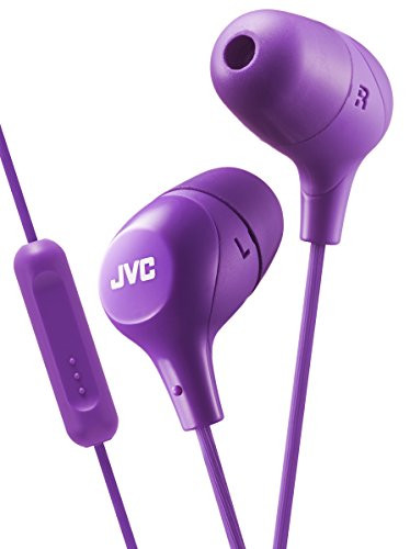 JVC HA-FX38M in-Ear Headphones with 1-Button Remote Control and Microphone - Violet (Violet)