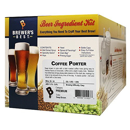 Brewer's Best - Home Brew Beer Ingredient Kit (5 gallon), (Coffee Porter)