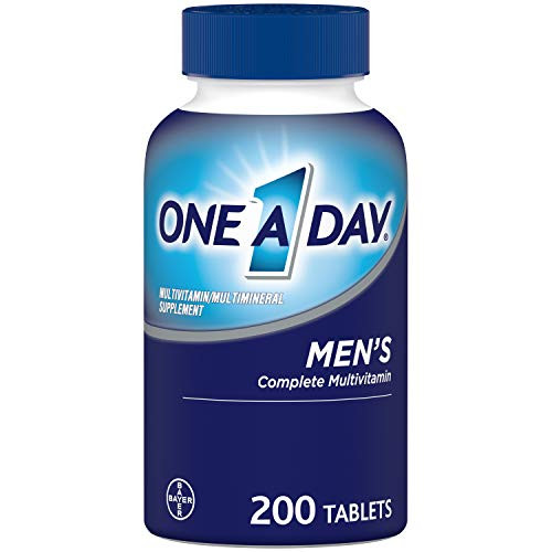 One A Day Mens Multivitamin, Supplement with Vitamin A, Vitamin C, Vitamin D, Vitamin E and Zinc for Immune Health Support, B12, Calcium & More, 200 Count