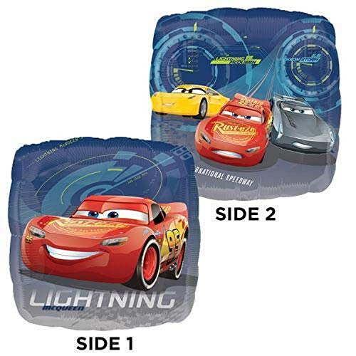 Anagram Cars Lightning Foil Balloon, 17", Multicolored Anagram Cars Lightning Foil Balloon, 17", Multicolored