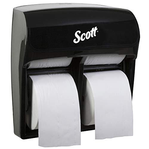 Scott Pro MOD High Capacity Single Roll Bath Tissue Dispenser (44518), Toilet Paper Dispenser for Small Rolls, 12.75 x 11.25 x 6.31, Black, 1 / Case