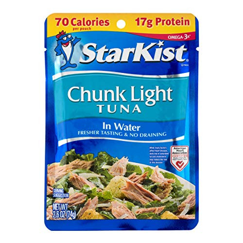 StarKist Chunk Light Tuna in Water - 2.6 Ounce Pouches (Pack of 12)