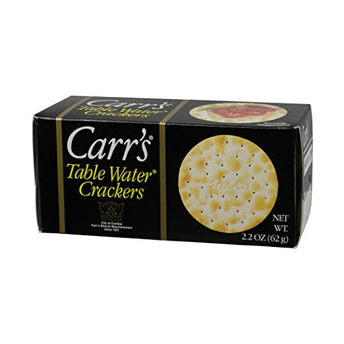 Carr's, Table Water Crackers, Original, Non-GMO Project Verified, 2.2oz Box(Pack of 24)