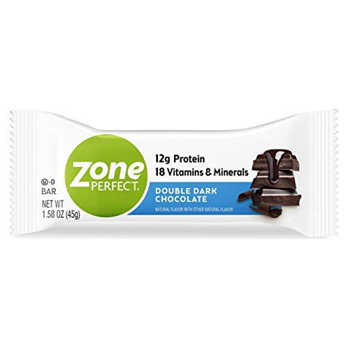 ZonePerfect Protein Bars, Double Dark Chocolate, 12g of Protein, Nutrition Bars With Vitamins & Minerals, Great Taste Guaranteed, 20 Bars ZonePerfect Protein Bars, Double Dark Chocolate, 12g of Protein, Nutrition Bars With Vitamins & Minerals, Great Taste Guaranteed, 20 Bars