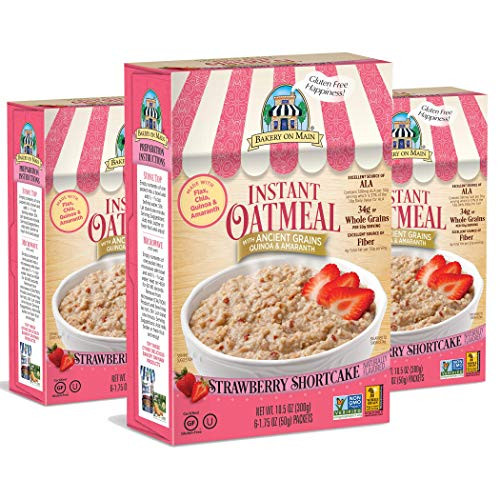 Bakery On Main Instant Oatmeal, Strawberry Flavor, 10.5-Ounce (Pack of 3)