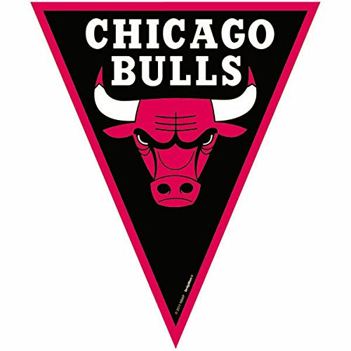 amscan Chicago Bulls NBA Collection Pennant Banner, Party Decoration, 6 Ct.