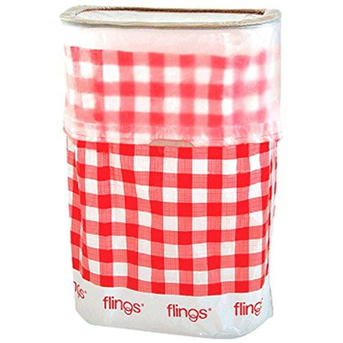 amscan Gingham Flings Pop-Up Trash Bin | 5 Ct.