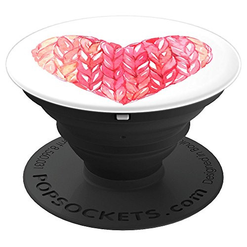 Knitted Heart - Knitting And Crochet For Knitters Yarn Gift PopSockets Grip and Stand for Phones and Tablets