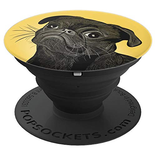 Cute Black Dog Pug - Pugs Are People Too PopSockets Grip and Stand for Phones and Tablets Cute Black Dog Pug - Pugs Are People Too PopSockets Grip and Stand for Phones and Tablets