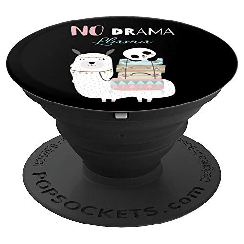 No Drama Llama Cute Panda riding Llama Alpaca PopSockets Grip and Stand for Phones and Tablets