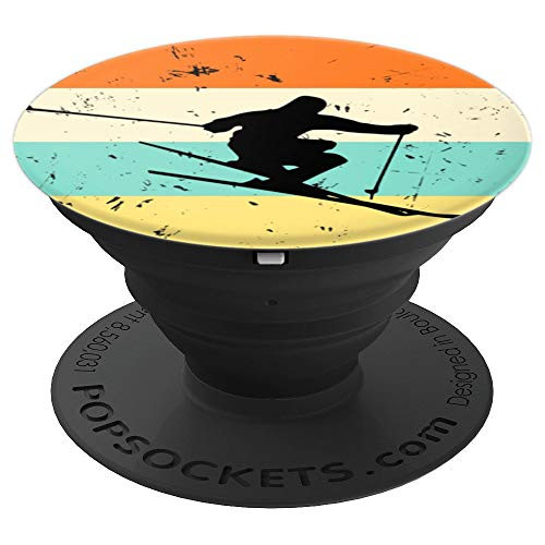 vintage skiing retro style winter sports ski gift for skiers PopSockets Grip and Stand for Phones and Tablets