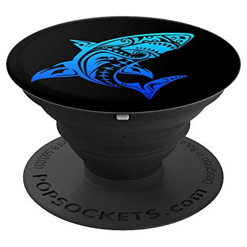Polynesian Tribal Shark Design PopSockets Grip and Stand for Phones and Tablets