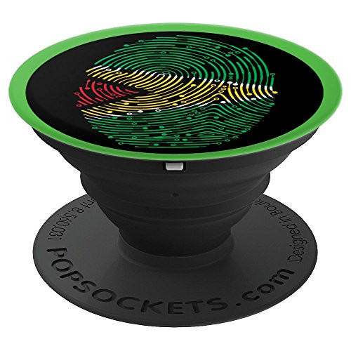 Guyana Flag Is In My Proud DNA Fingerprint PopSockets Grip and Stand for Phones and Tablets