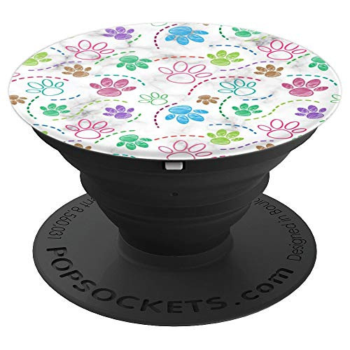 BEAUTIFUL COOL CAT DOG PAW PRINT FOR PET KITTEN PUPPY LOVERS PopSockets Grip and Stand for Phones and Tablets