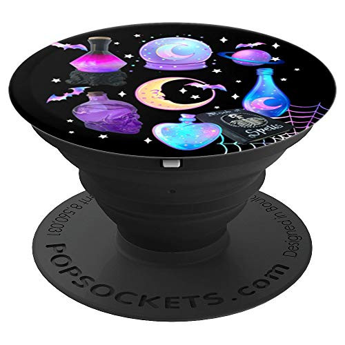 Halloween Spooky Witchcraft Pastel Goth Potions Spells Skull PopSockets Grip and Stand for Phones and Tablets