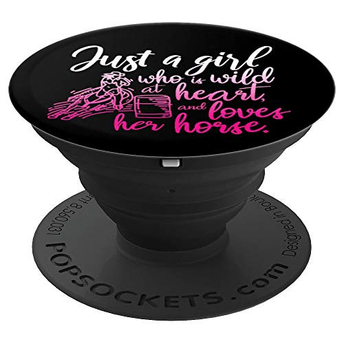 Barrel Racing Wild & Loves Her Horse Riding Gifts For Girls PopSockets Grip and Stand for Phones and Tablets