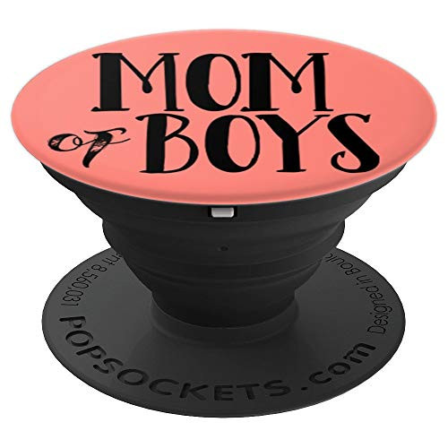 Cute Funny & Unique Mom of Boys Mothers Day Gift PACJ2122 PopSockets Grip and Stand for Phones and Tablets