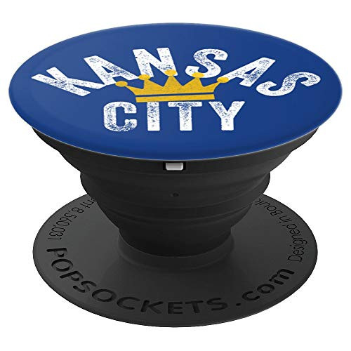 KC Kansas City Cool Original Crown Town Royal Blue Kc Cool PopSockets Grip and Stand for Phones and Tablets