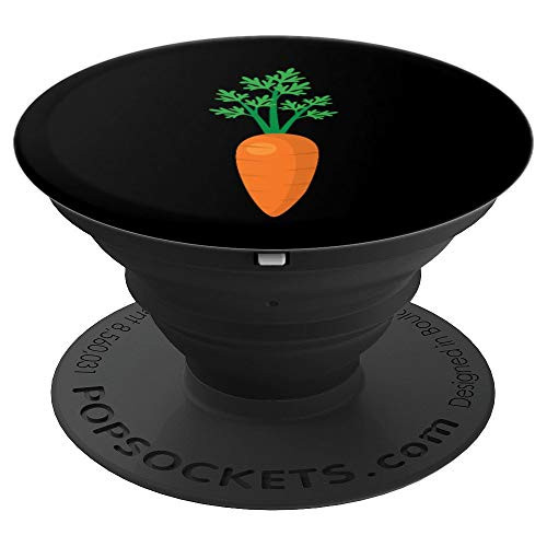 Cute Vegan PopSockets Grip Carrot Veggie on Black PopSockets Grip and Stand for Phones and Tablets Cute Vegan PopSockets Grip Carrot Veggie on Black PopSockets Grip and Stand for Phones and Tablets