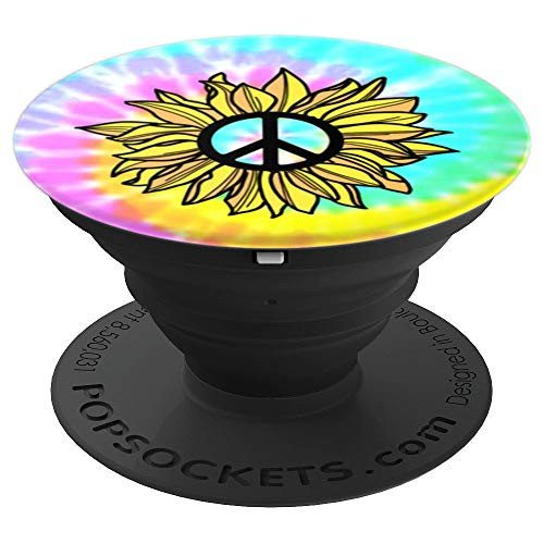 Peace Sign Sunflower Tie Dye Hippie Boho PopSockets Grip and Stand for Phones and Tablets Peace Sign Sunflower Tie Dye Hippie Boho PopSockets Grip and Stand for Phones and Tablets