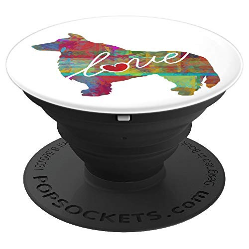 Sheltie / Shetland Sheepdog Love Colorful Watercolor Style PopSockets Grip and Stand for Phones and Tablets