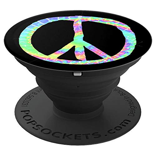 Tie Dye Peace Sign Shirt | Colorful Tye Dye Hippie PopSockets Grip and Stand for Phones and Tablets Tie Dye Peace Sign Shirt | Colorful Tye Dye Hippie PopSockets Grip and Stand for Phones and Tablets