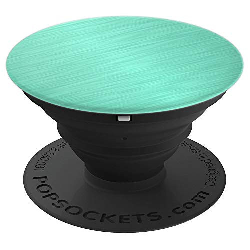 Teal Brush Metal Pattern Anodized PopSockets Grip and Stand for Phones and Tablets