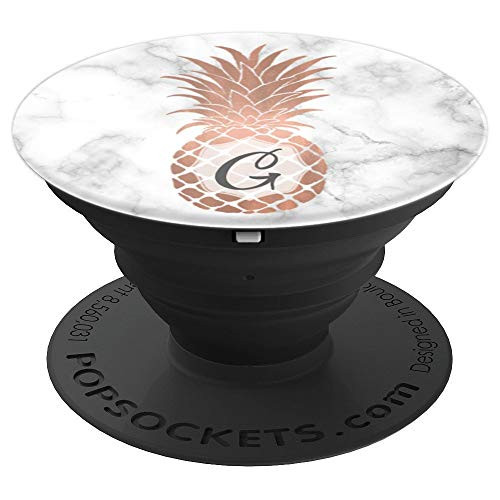 Pineapple Marble Monogram PopSocket Rose Gold With Initial G PopSockets Grip and Stand for Phones and Tablets Pineapple Marble Monogram PopSocket Rose Gold With Initial G PopSockets Grip and Stand for Phones and Tablets