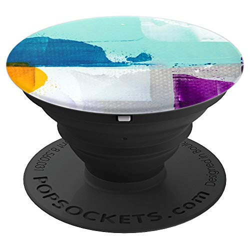 Abstract Brush Art Mid Century Colorful Fine Art Pattern PopSockets Grip and Stand for Phones and Tablets