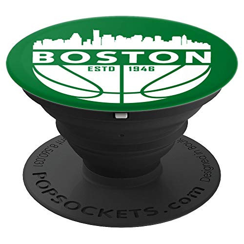 Boston Basketball | Vintage Massachusetts Cityscape Gift PopSockets Grip and Stand for Phones and Tablets
