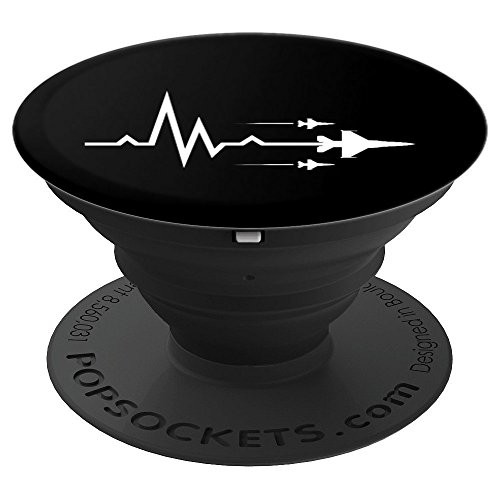 Military Fighter Jet Aircraft Heartbeat Funny Gift PopSockets Grip and Stand for Phones and Tablets Military Fighter Jet Aircraft Heartbeat Funny Gift PopSockets Grip and Stand for Phones and Tablets