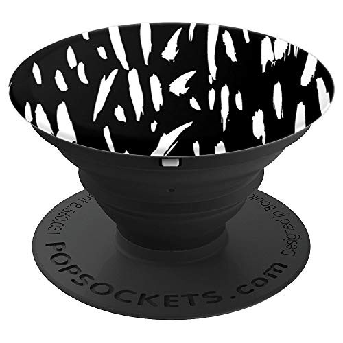 Trendy Black And White Paint Brush Strokes Gift PopSockets Grip and Stand for Phones and Tablets