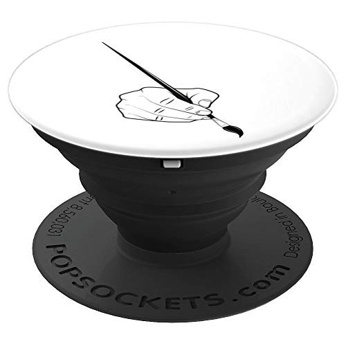 Artist Painter Hand Holding Brush Painting PopSockets Grip and Stand for Phones and Tablets