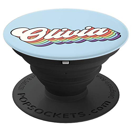 Retro Olivia First Name Vintage Design PopSockets Grip and Stand for Phones and Tablets