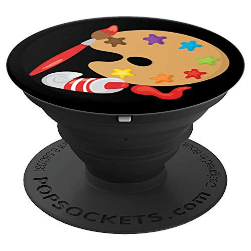 Art Supplies - Painters Palette Brush and Paints Graphics PopSockets Grip and Stand for Phones and Tablets