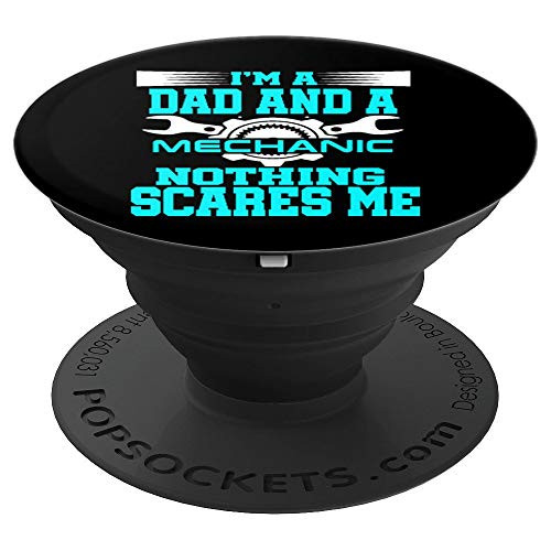 Mechanic Dad Funny Car Aircraft Diesel Fathers Day Gift Him PopSockets Grip and Stand for Phones and Tablets