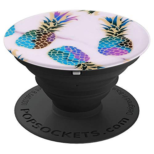 Pop Socket Blue Pineapple Marble Back Finger Holder PopSockets Grip and Stand for Phones and Tablets