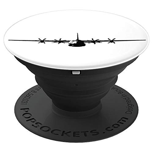 C-130 Hercules Aircraft Silhouette with Tri View PopSockets Grip and Stand for Phones and Tablets