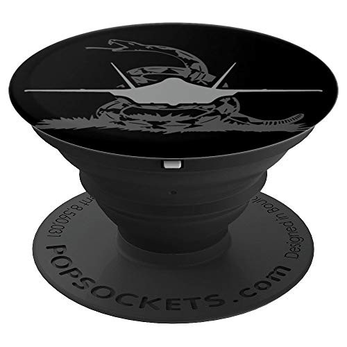 F-35 Lightning Fighter Aircraft Silhouette Rattlesnake PopSockets Grip and Stand for Phones and Tablets