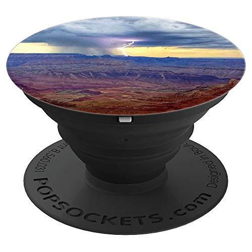 Lightning Over Grand Canyon PopSockets Grip and Stand for Phones and Tablets