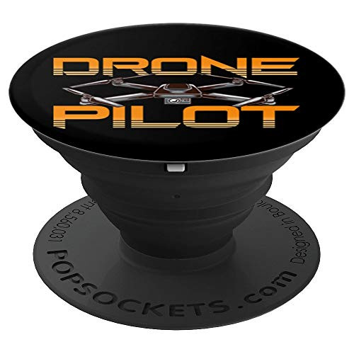Drone Pilot Flying Quadcopter Aircraft Enthusiast Fun Gift PopSockets Grip and Stand for Phones and Tablets
