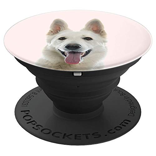 White German Shepherd Dog - Dog Lover Gift PopSockets Grip and Stand for Phones and Tablets