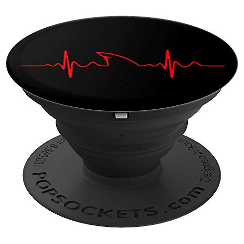 Red, Shark Heartbeat, Great White Whale Shark Fin EKG PopSockets Grip and Stand for Phones and Tablets Red, Shark Heartbeat, Great White Whale Shark Fin EKG PopSockets Grip and Stand for Phones and Tablets